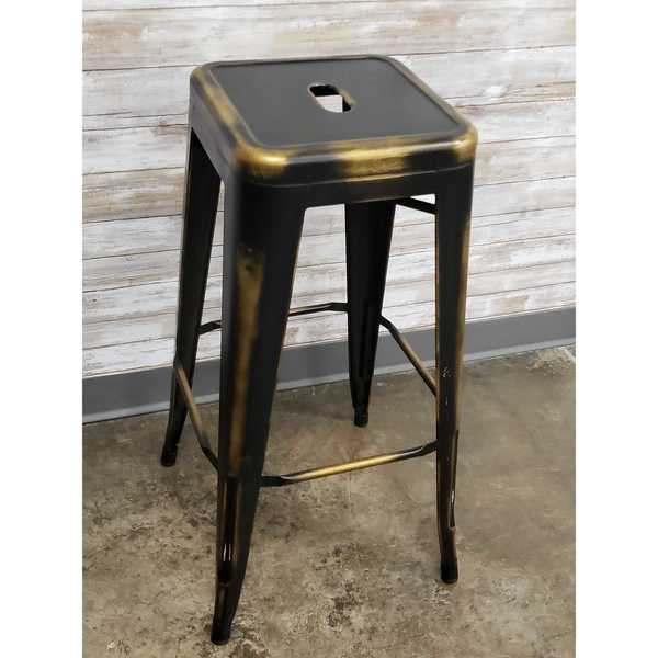 Atlas Commercial Products Titan Series™ Metal Bar Stool, Distressed Bronze MBS9DBRZ
